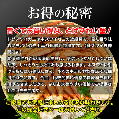 ボイルトゲずわい蟹 ハーフポーション 1.6kg