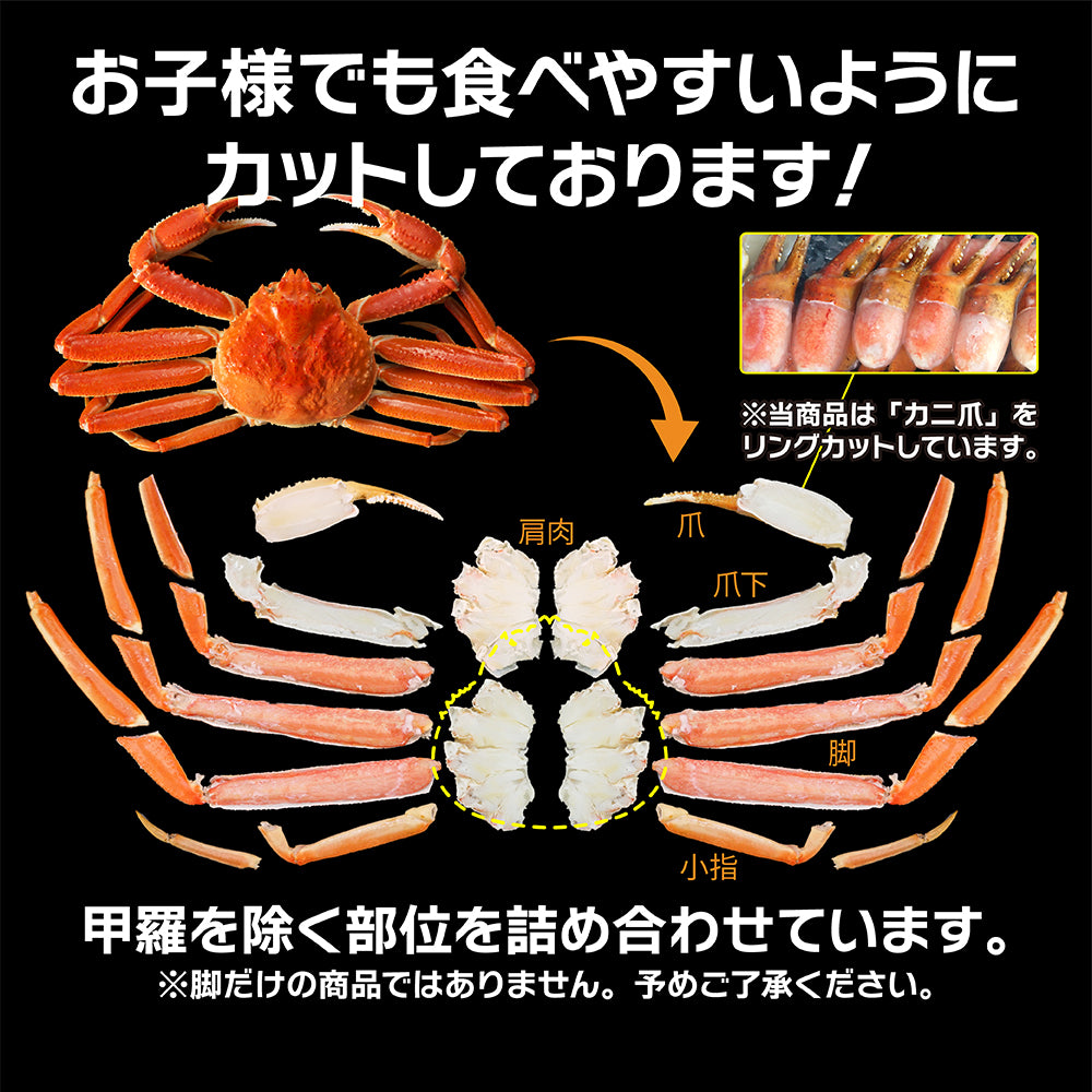 ボイルずわい蟹 ハーフポーション 1.5kg
